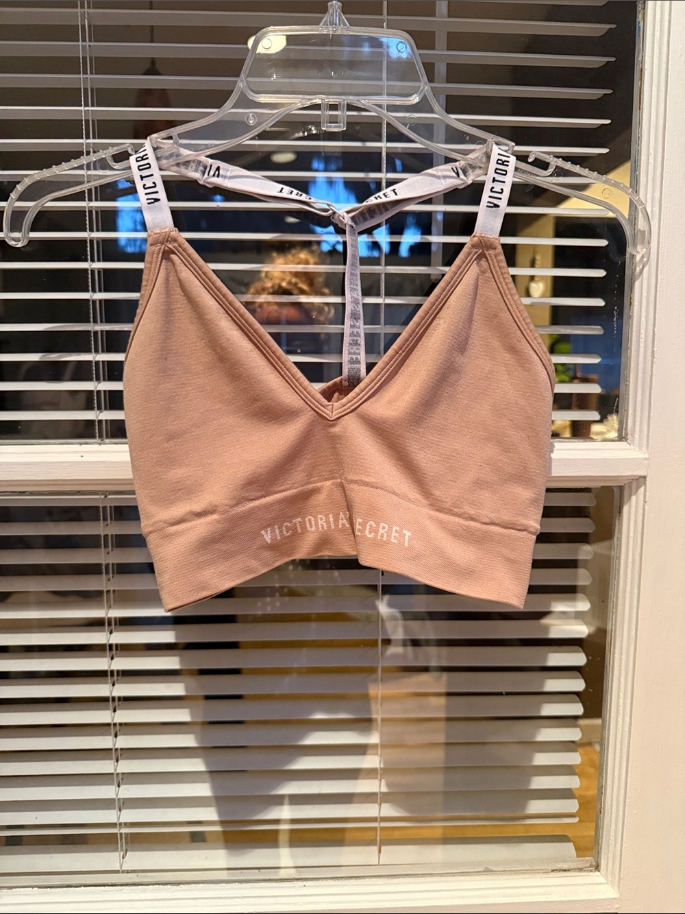 Victoria's Secret Nude Bralette Logo Strap Bralette Size L